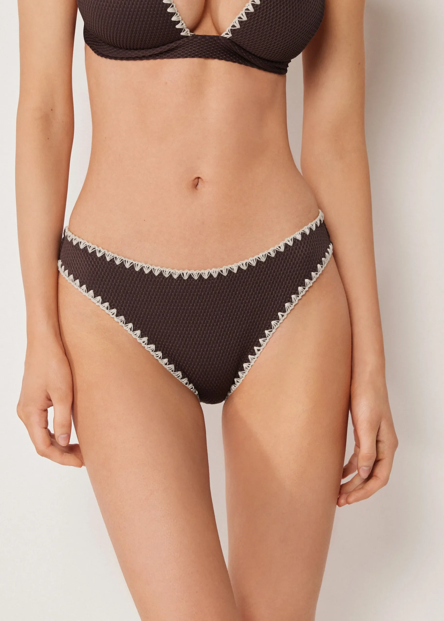 Bas de maillot Bicolor Embroidery