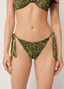 Bas de Maillot de Bain avec Nœuds Natural Tie-Dye