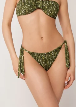 Bas de Maillot de Bain avec Nœuds Natural Tie-Dye