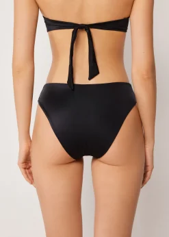 Bas de Maillot de Bain Taille Haute Elegant Bicolore
