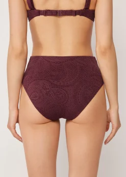 Bas de Maillot de Bain Taille Haute Precious Jacquard