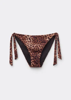 Bas de Maillot à Lanières Brown Animalier