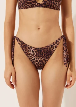 Bas de Maillot à Lanières Brown Animalier