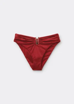 Bas de maillot taille haute Shiny Satin