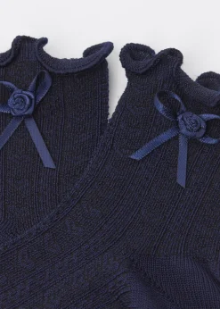 Chaussettes avec petit nœud pour fille