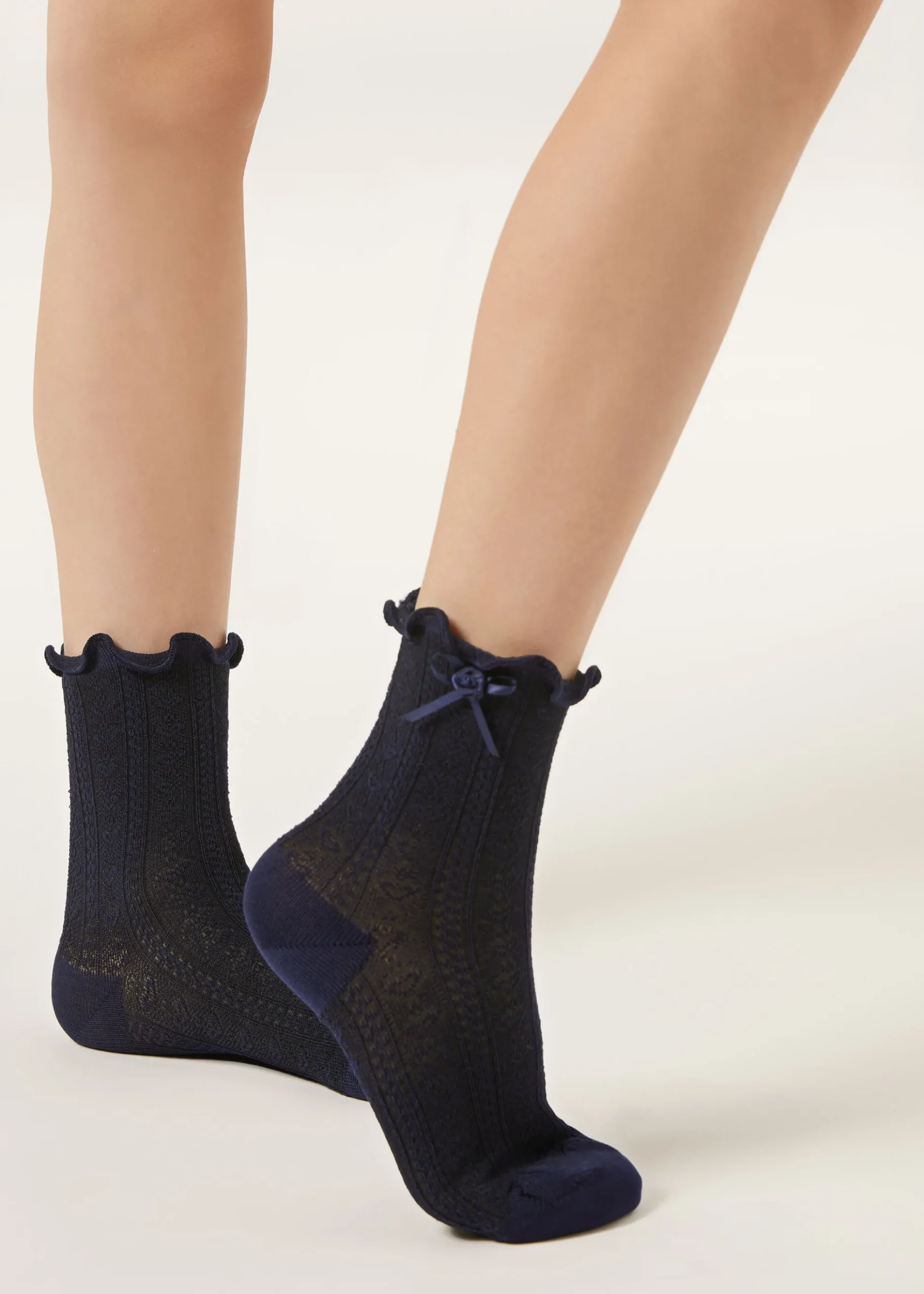 Chaussettes avec petit nœud pour fille