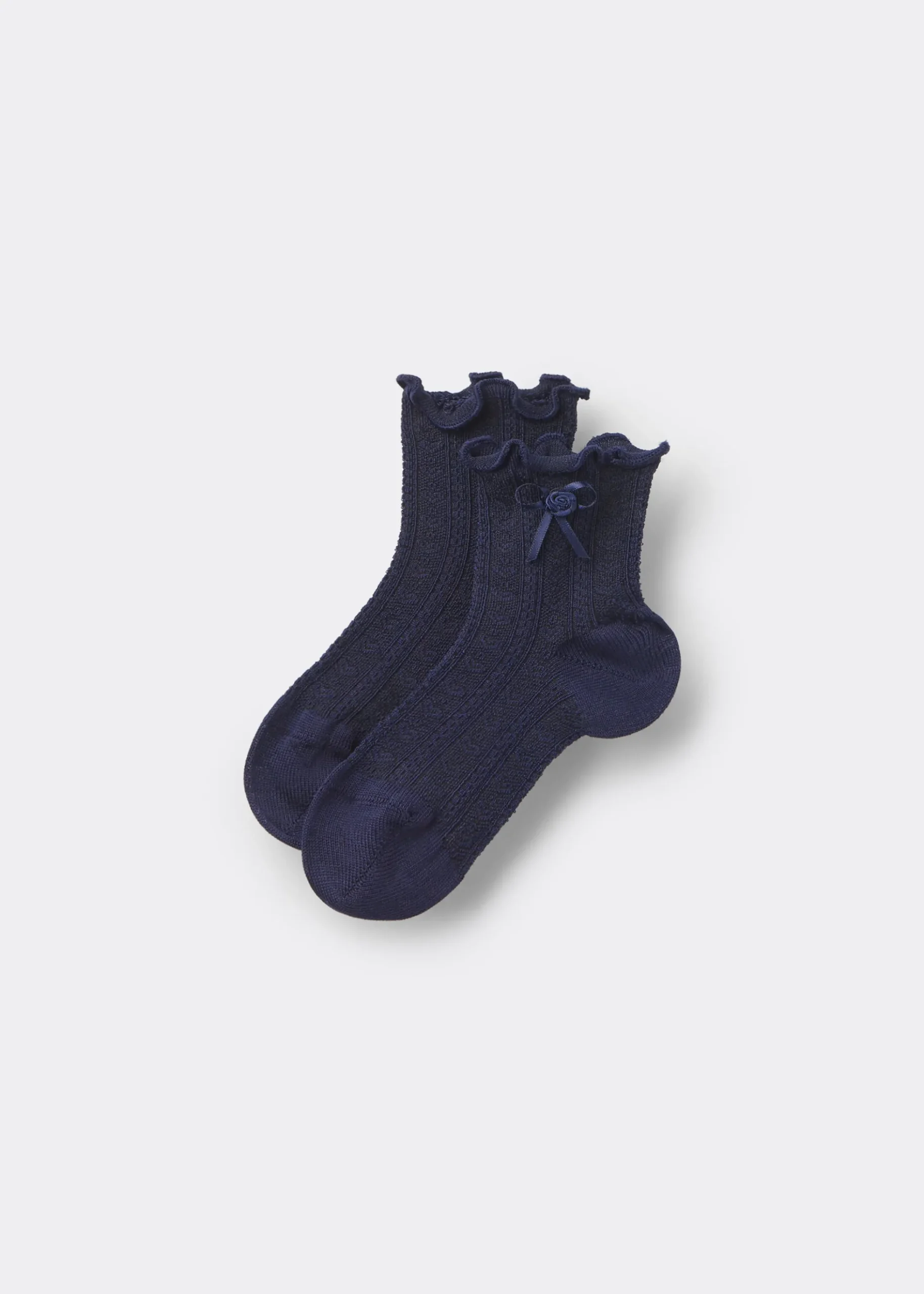 Chaussettes avec petit nœud pour fille