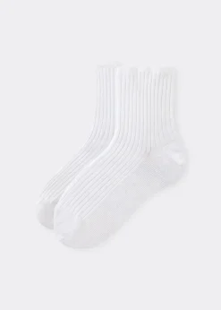 Chaussettes basses côtelées