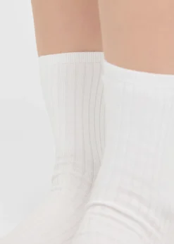 Chaussettes basses côtelées