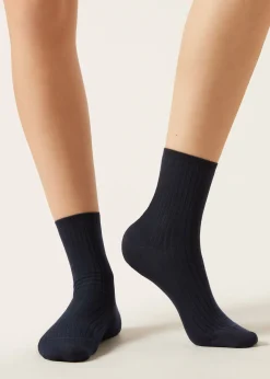 Chaussettes basses côtelées