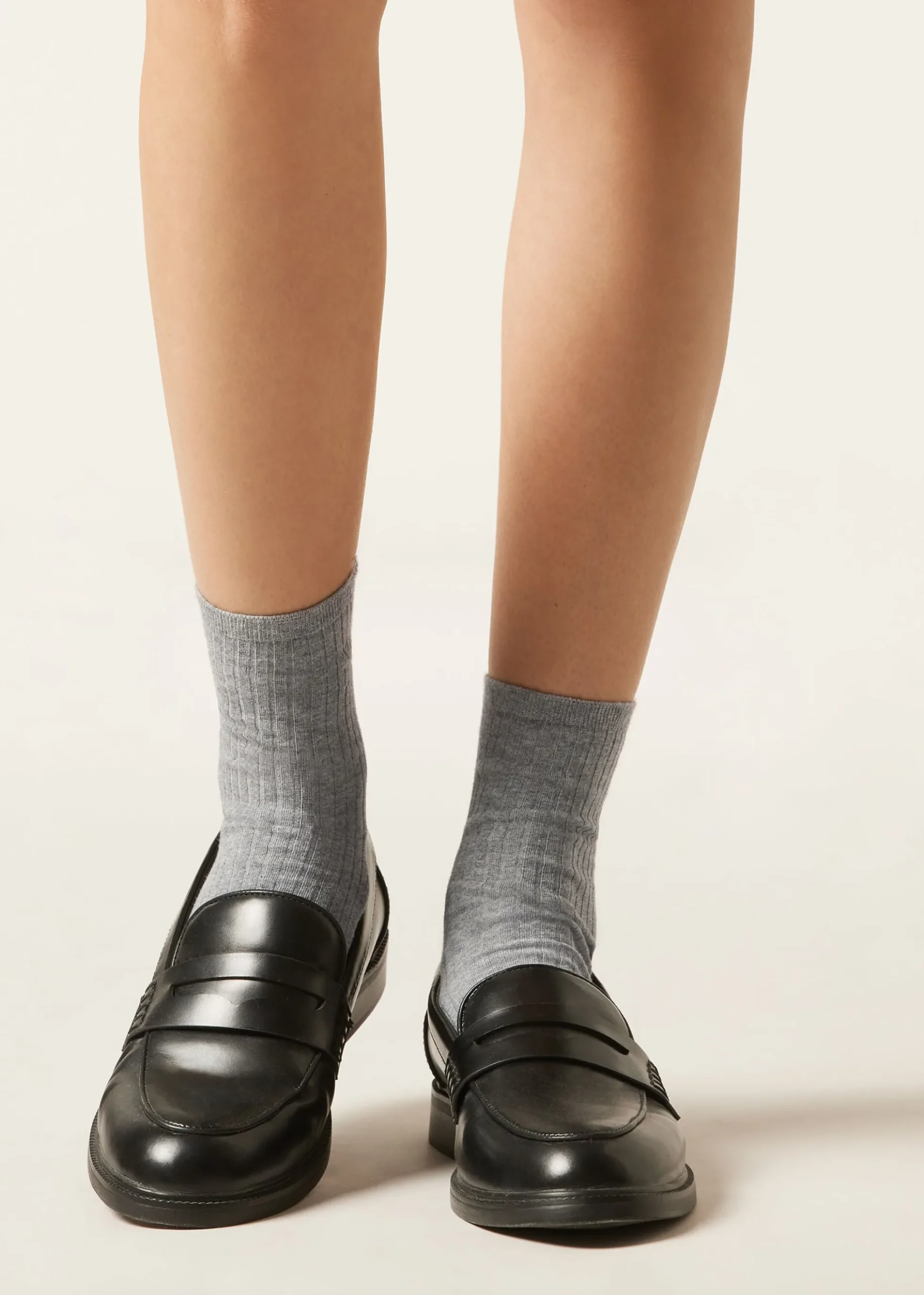 Chaussettes basses côtelées