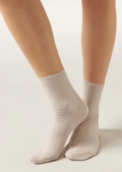 Chaussettes basses côtelées