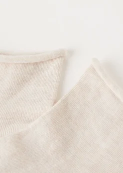 Chaussettes basses en coton sans bordure