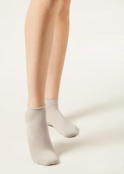 Chaussettes basses en coton sans bordure