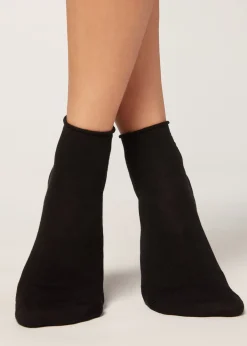 Chaussettes basses en coton sans bordure