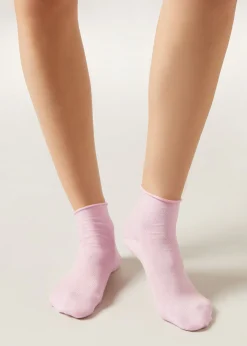 Chaussettes basses en coton sans bordure