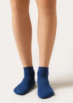 Chaussettes basses en coton sans bordure