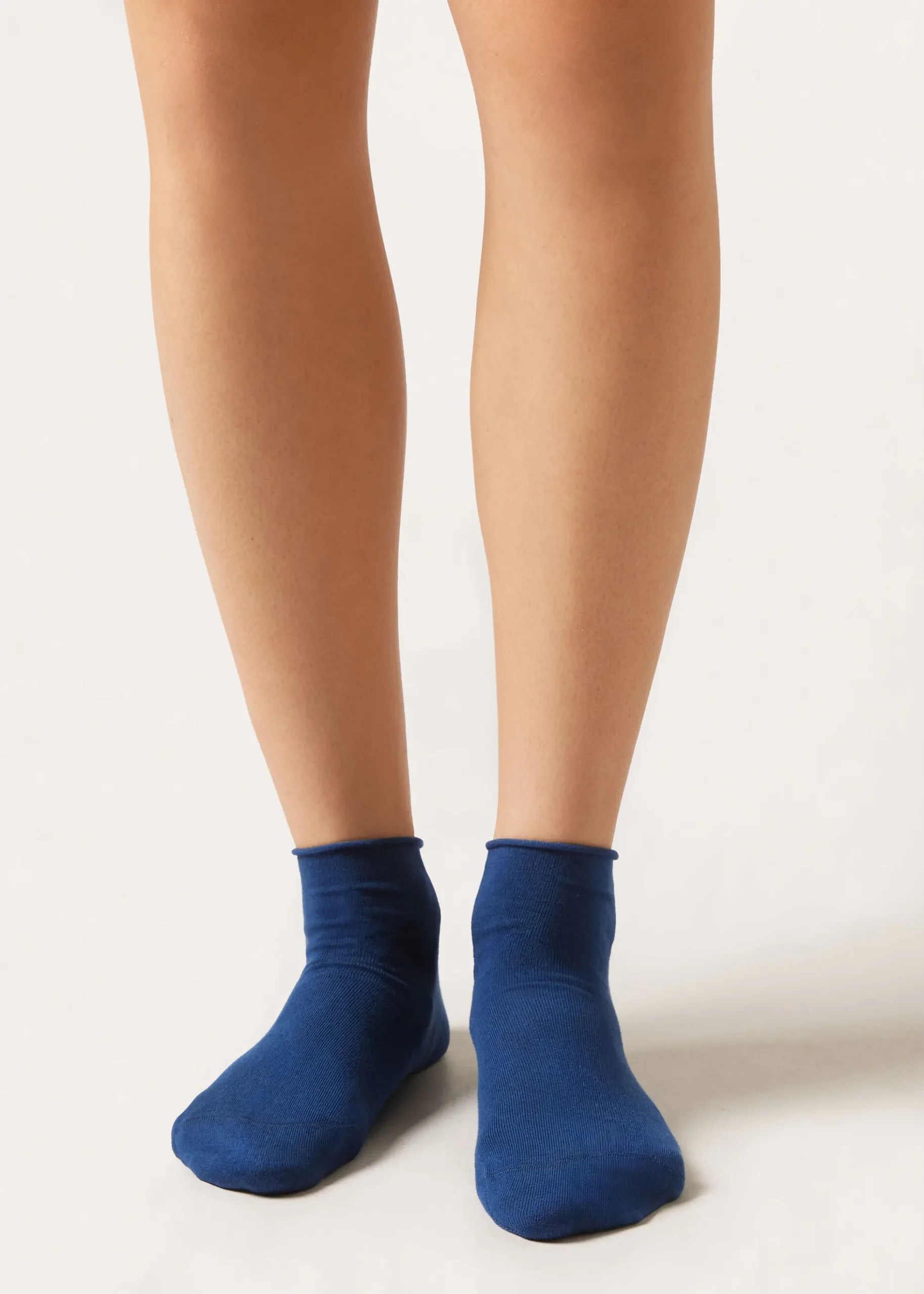 Chaussettes basses en coton sans bordure