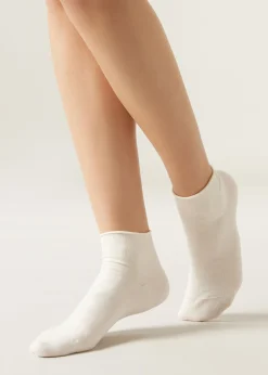 Chaussettes basses en coton sans bordure