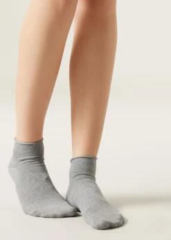 Chaussettes basses en coton sans bordure