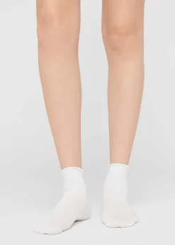 Chaussettes basses en coton sans bordure