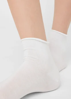 Chaussettes basses en coton sans bordure