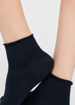 Chaussettes basses en coton sans bordure
