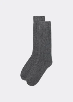 Chaussettes basses en laine avec cachemire