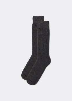 Chaussettes basses en laine avec cachemire
