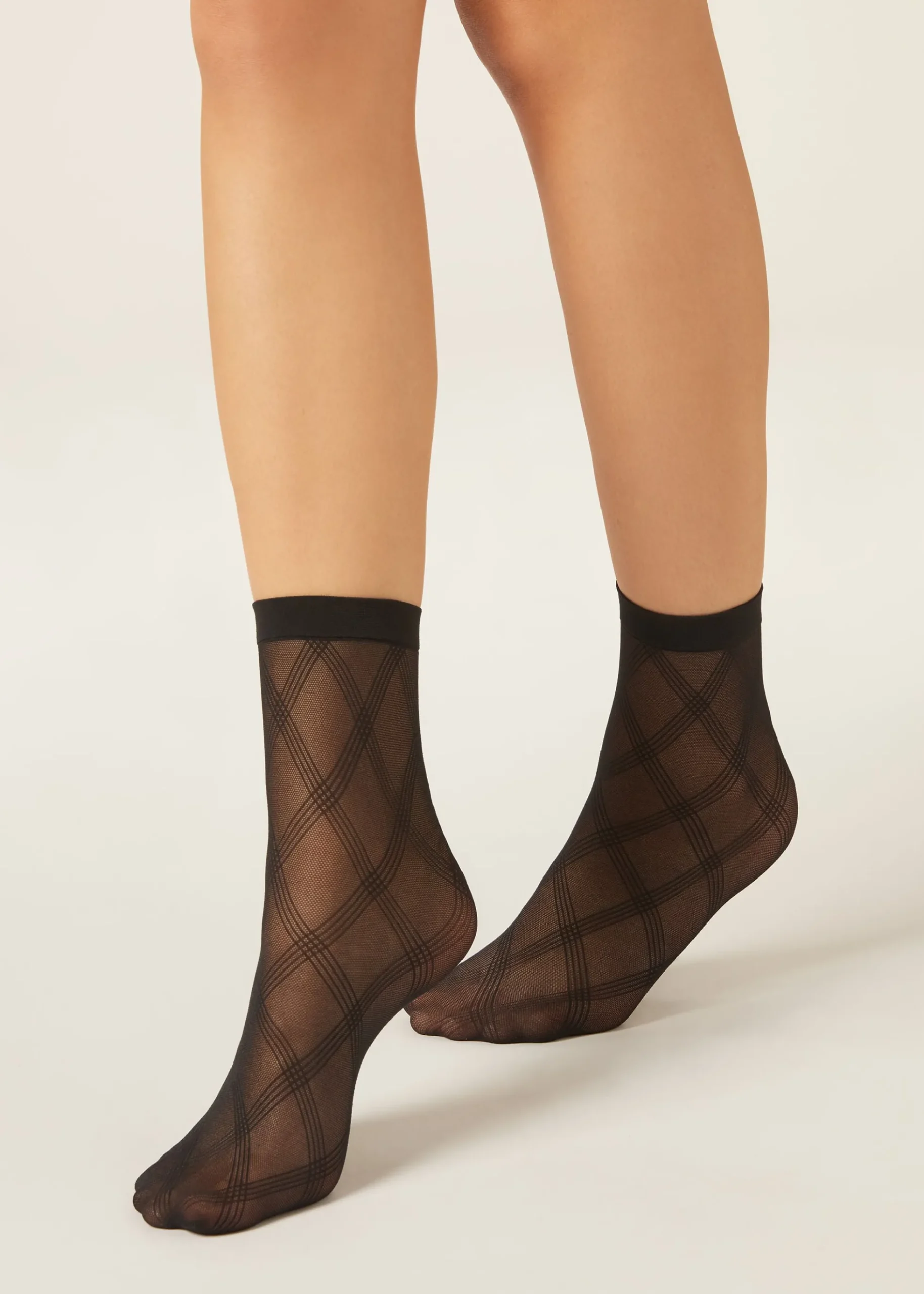 Chaussettes basses à motif losanges
