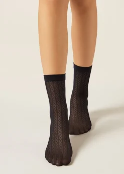 Chaussettes basses à motif losanges