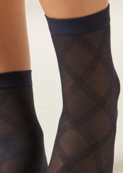 Chaussettes basses à motif losanges