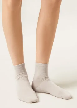 Chaussettes Courtes avec Bordure Travaillée