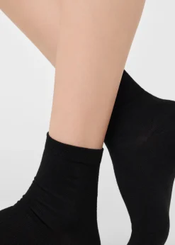 Chaussettes Courtes avec Bordure Travaillée