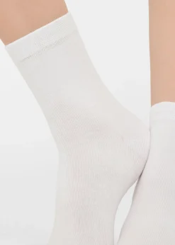 Chaussettes Courtes avec Bordure Travaillée
