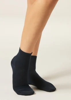 Chaussettes Courtes avec Bordure Travaillée