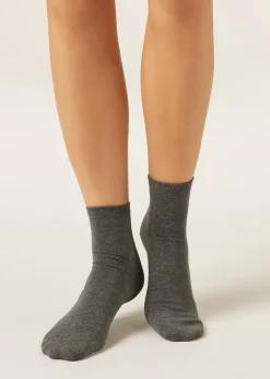 Chaussettes Courtes avec Bordure Travaillée