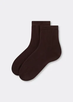 Chaussettes Courtes avec Bordure Travaillée