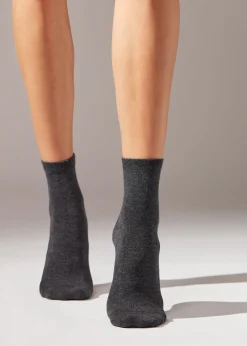 Chaussettes Courtes avec Bordure Travaillée