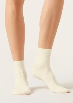 Chaussettes Courtes avec Bordure Travaillée