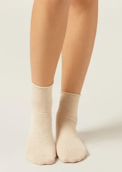 Chaussettes Courtes avec du Lin Sans Bordure