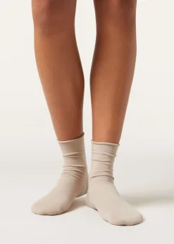 Chaussettes Courtes à Bords Francs en Coton
