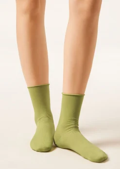 Chaussettes Courtes à Bords Francs en Coton