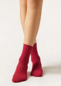 Chaussettes Courtes à Bords Francs en Coton