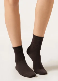 Chaussettes Courtes à Bords Francs en Coton