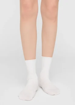 Chaussettes Courtes à Bords Francs en Coton
