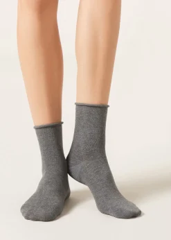 Chaussettes Courtes à Bords Francs en Coton