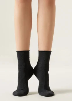 Chaussettes Courtes à Bords Francs en Coton