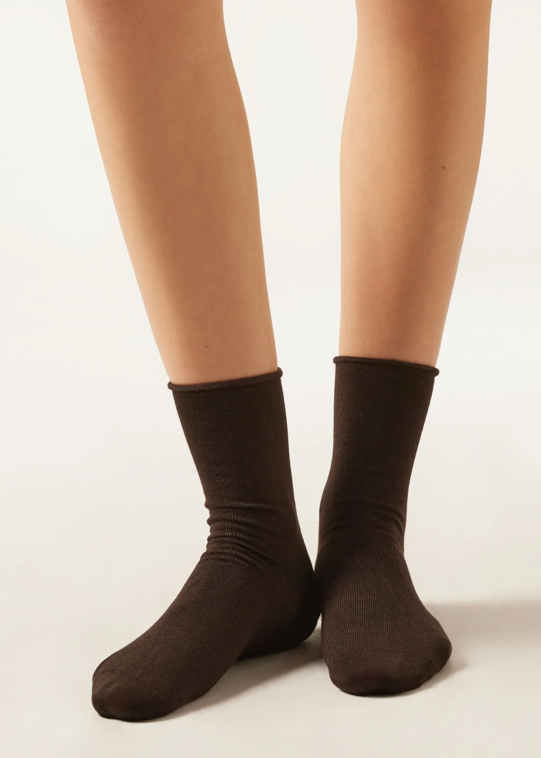Chaussettes Courtes à Bords Francs en Laine et Coton