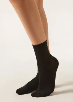 Chaussettes Courtes à Bords Francs en Laine et Coton